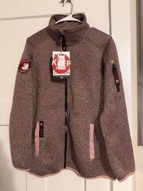 Canada Weather Gear Pink Heathered Full-Zip Women's Jacket